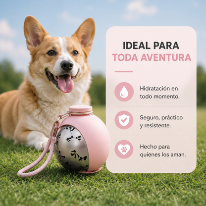 PawFlow 2 en 1™ | Botella Portátil para Mascotas